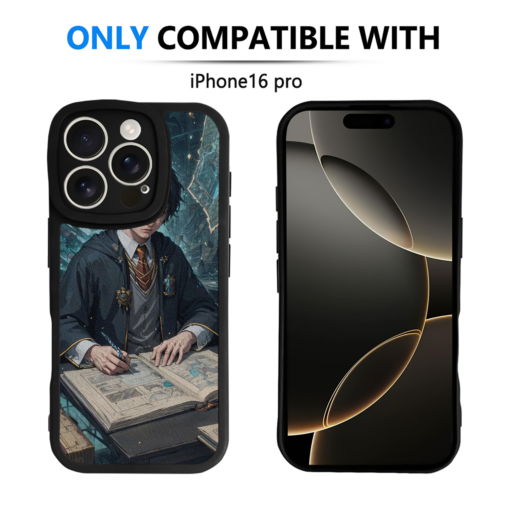 （画像用） Harry Potter ハリー・ポッターシリーズ 【iPhone 16シリーズ対応】シリコンスマホケース（レザー調） 材質：シリコン